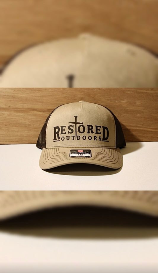 Tan & Brown Restored Outdoors Hat